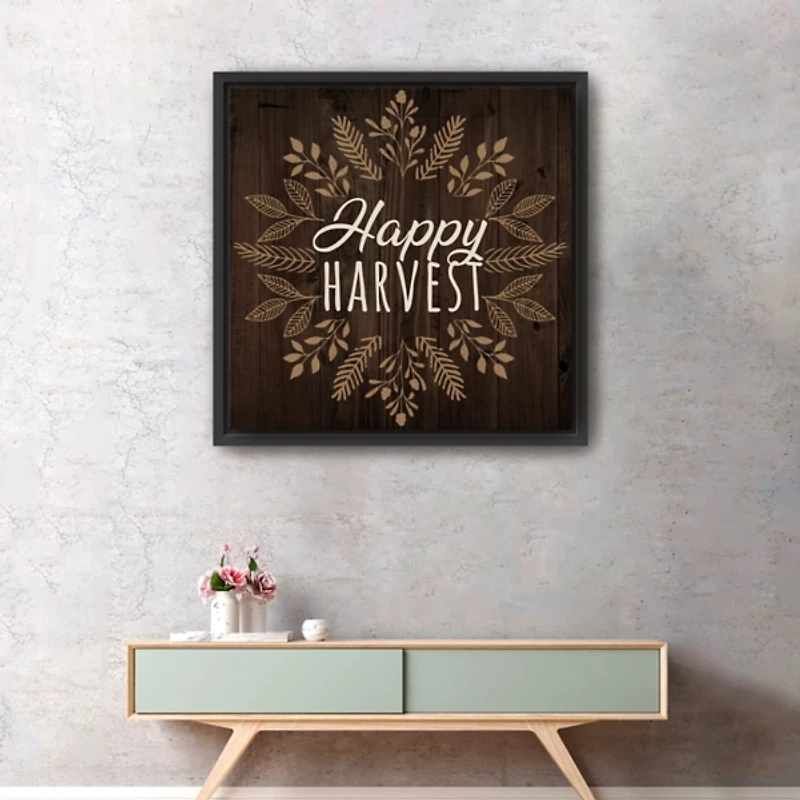 Happy Harvest Floral Giclee Canvas Wall Plaque