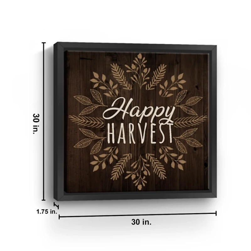 Happy Harvest Floral Giclee Canvas Wall Plaque