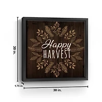 Happy Harvest Floral Giclee Canvas Wall Plaque