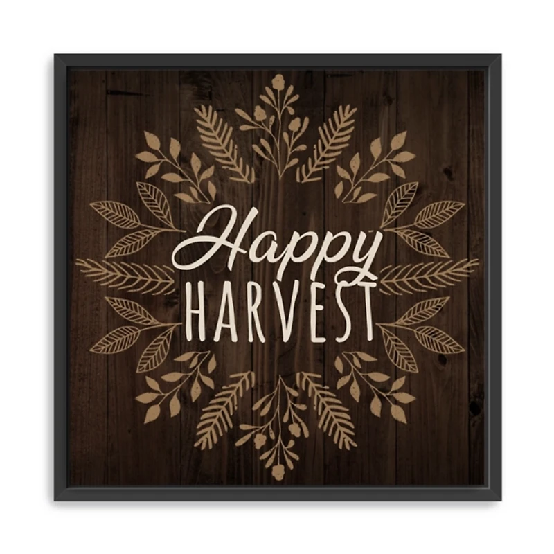 Happy Harvest Floral Giclee Canvas Wall Plaque