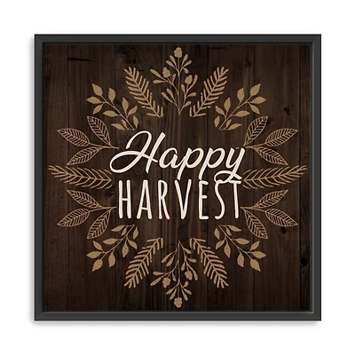 Happy Harvest Floral Giclee Canvas Wall Plaque