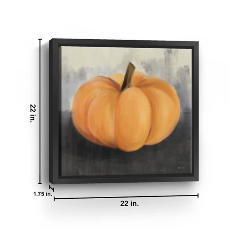 Pumpkin Framed Giclee Canvas Art Print