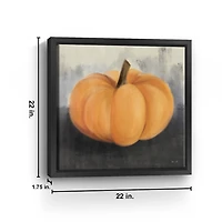 Pumpkin Framed Giclee Canvas Art Print