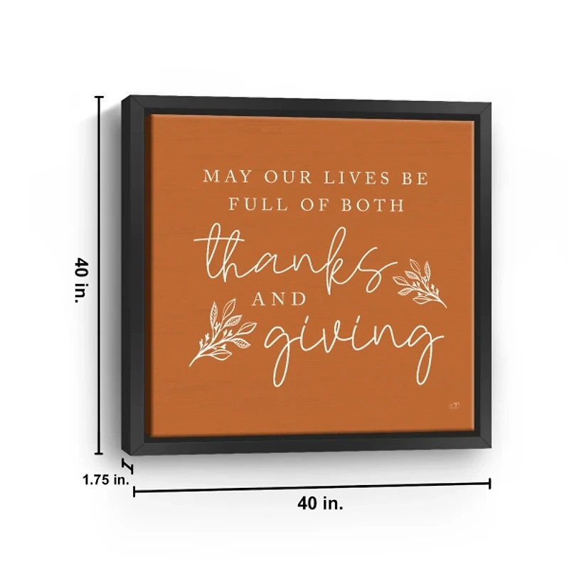 Orange May Our Lives Giclee Canvas Wall Plaque