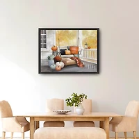 Fall Porch Swing Canvas Wall Art