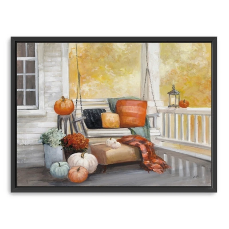 Fall Porch Swing Canvas Wall Art