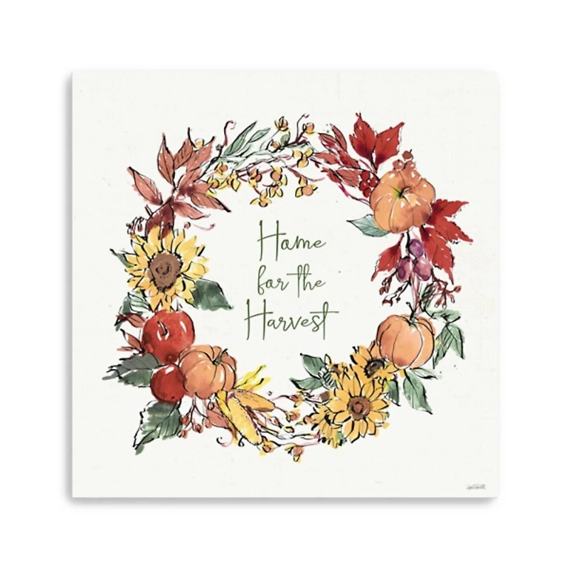 Home For The Harvest Wreath Wall Art