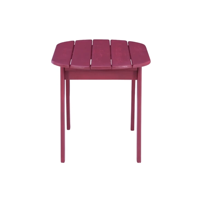 Acacia Wood Oval Adirondack Coffee Table