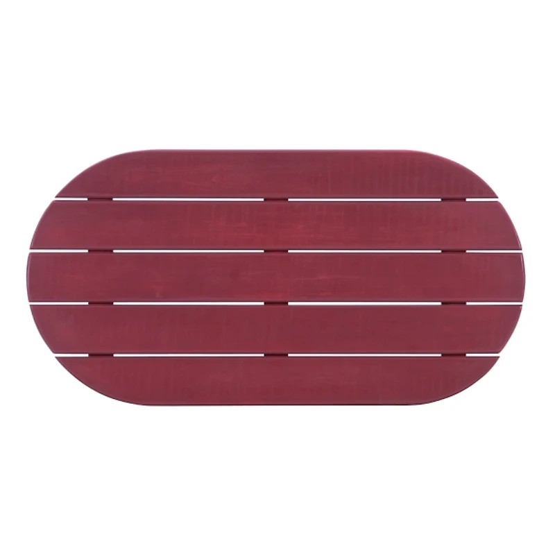 Acacia Wood Oval Adirondack Coffee Table