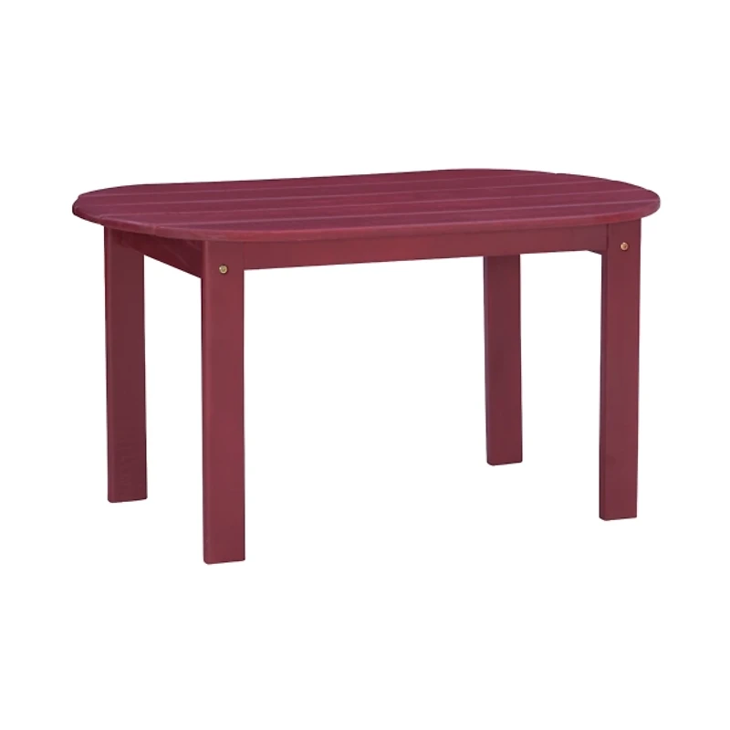 Acacia Wood Oval Adirondack Coffee Table