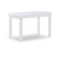 White Acacia Wood Oval Adirondack Coffee Table