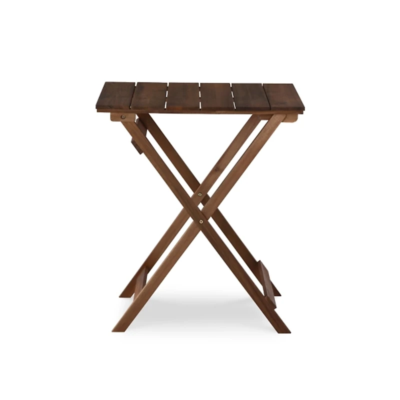 Brown Acacia Wood 3-pc. Bistro Set