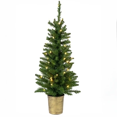 Lit Potted Colorado Spruce Christmas Tree, 44 in.