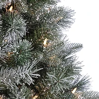 7 ft. Pre-Lit Flocked Arctic Pine Christmas Tree