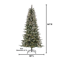 7 ft. Pre-Lit Flocked Arctic Pine Christmas Tree