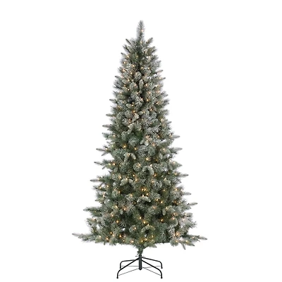 7 ft. Pre-Lit Flocked Arctic Pine Christmas Tree