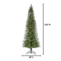 10 ft. Lit Narrow Jackson Pine Christmas Tree