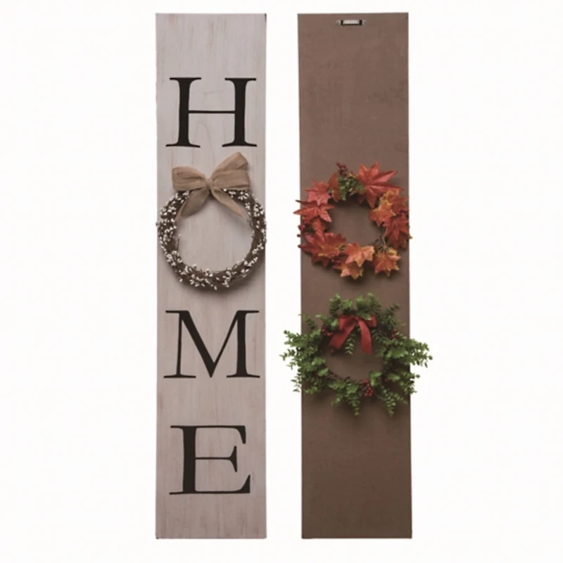 Home Interchangeable Wreath Porch Board