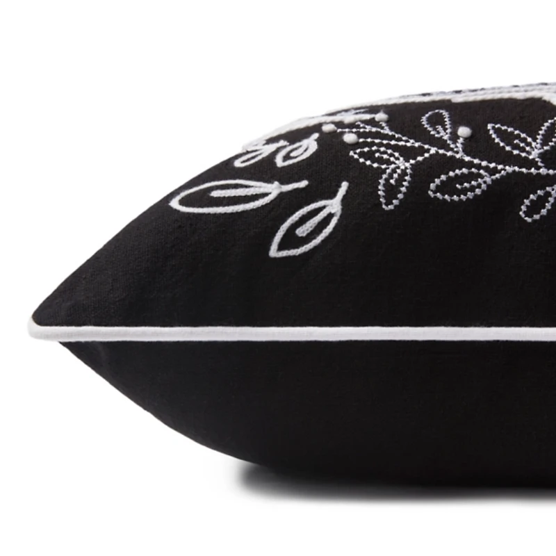 Jumping Bunny Embroidered Easter Throw Pillow