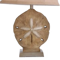 Tan Sand Dollar Table Lamp
