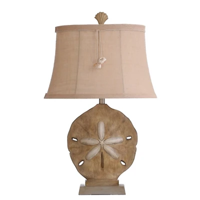 Tan Sand Dollar Table Lamp