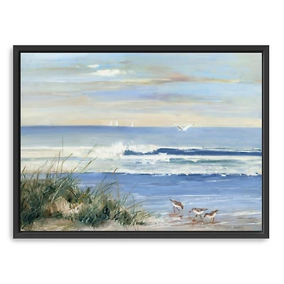 Beach Combers Framed Giclee Canvas Print, 42x32