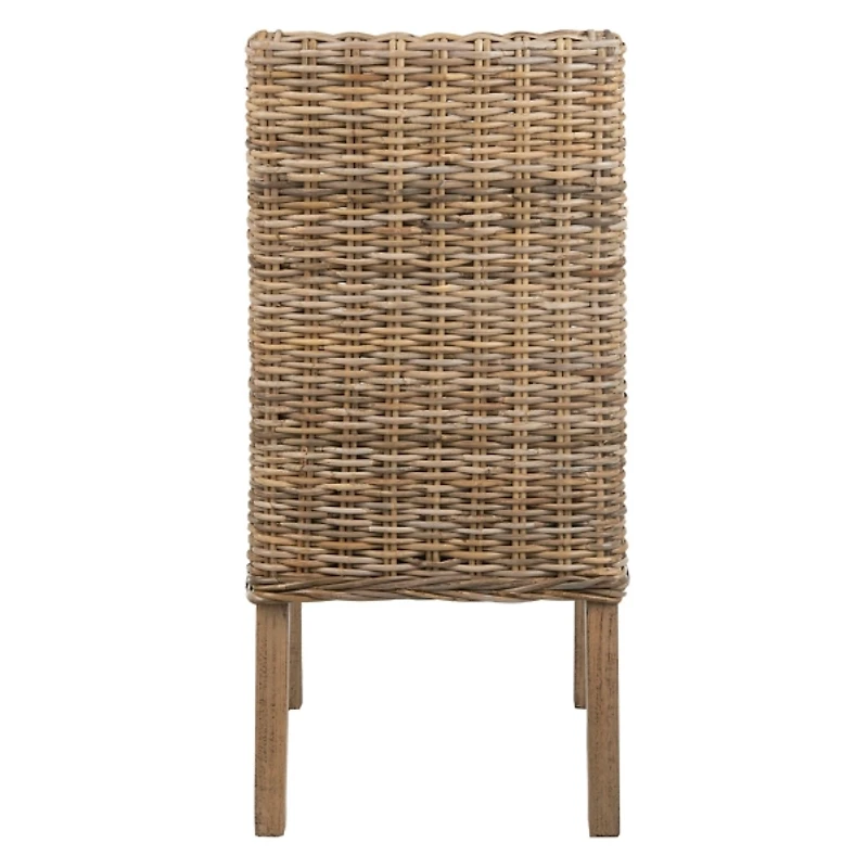 Natural Coastal Rattan 2-pc. Dining Chair Set