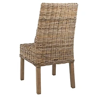 Natural Coastal Rattan 2-pc. Dining Chair Set
