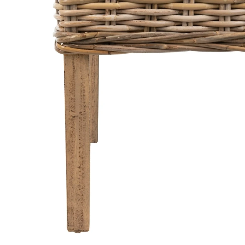 Natural Coastal Rattan 2-pc. Dining Chair Set