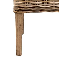Natural Coastal Rattan 2-pc. Dining Chair Set