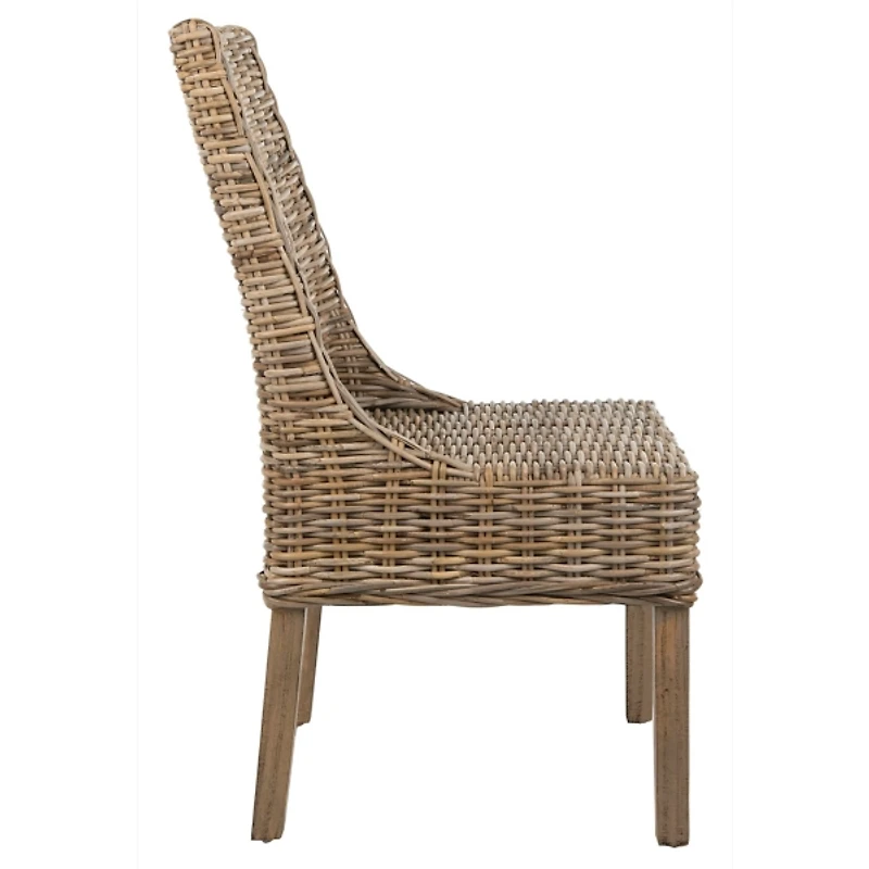 Natural Coastal Rattan 2-pc. Dining Chair Set