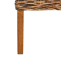 Natural Rattan Wood Woven 2-pc. Dining Chair Set