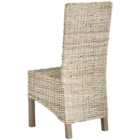 Natural Rattan Highback Dining Chairs, Set of 2