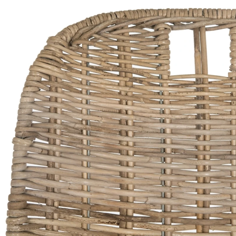 Kubu Rattan Woven Zigzag Dining Chairs, Set of 2