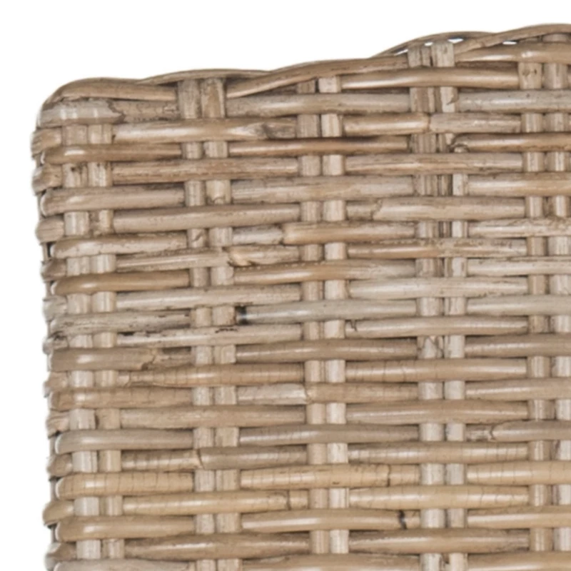 Gray Aged Rattan Wicker 2-pc. Dining Chair Set