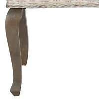 Whitewashed Kubu Rattan Dining Chairs, Set of 2