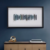 Framed Blue Agate Shadowbo x Wall Decor Panel