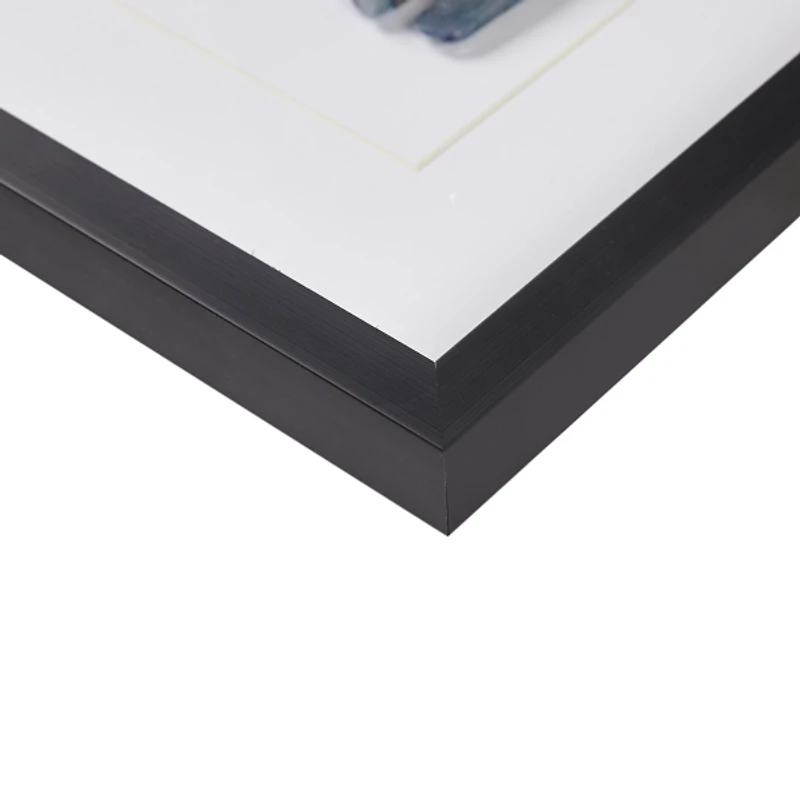 Framed Blue Agate Shadowbo x Wall Decor Panel