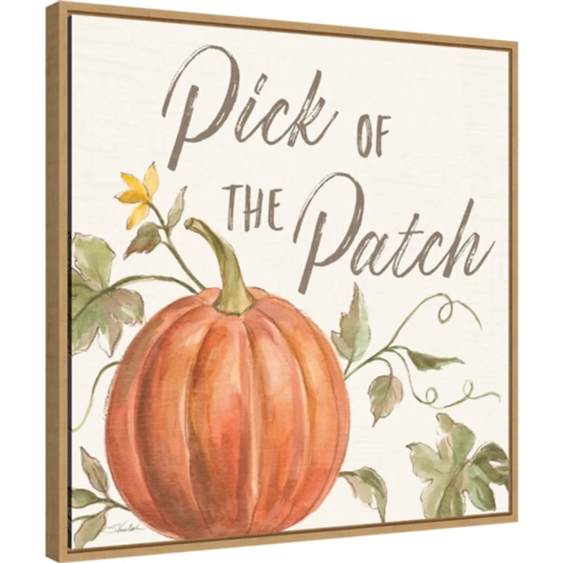 Orange Pick of the Patch Framed Canvas Art Print