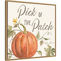 Orange Pick of the Patch Framed Canvas Art Print