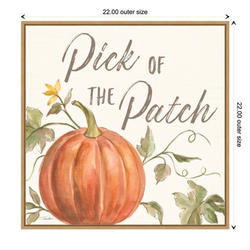 Orange Pick of the Patch Framed Canvas Art Print