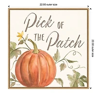 Orange Pick of the Patch Framed Canvas Art Print