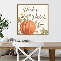 Orange Pick of the Patch Framed Canvas Art Print