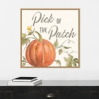 Orange Pick of the Patch Framed Canvas Art Print