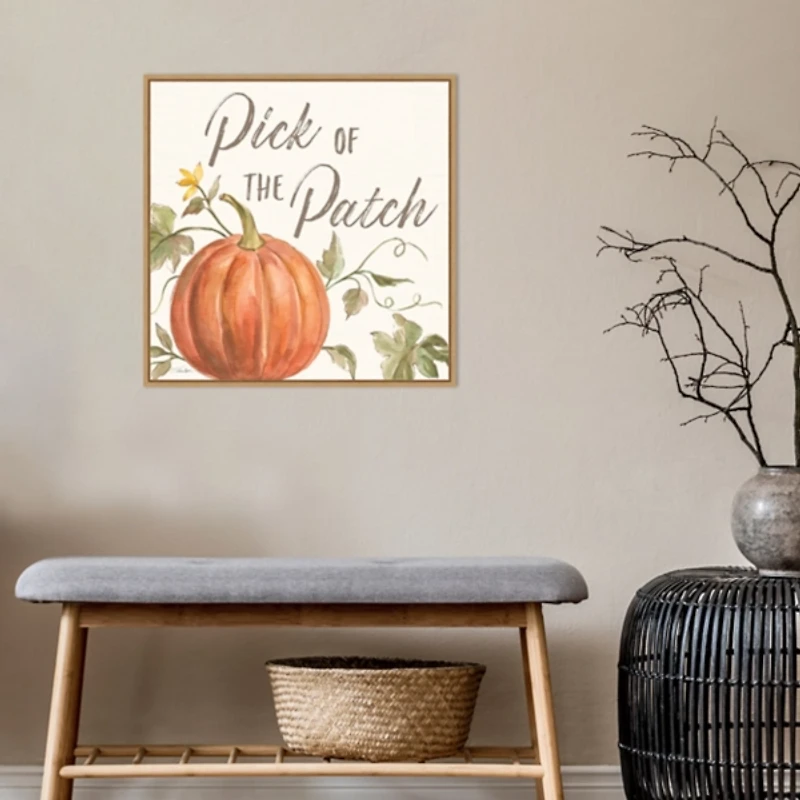 Orange Pick of the Patch Framed Canvas Art Print