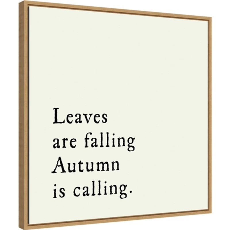 Leaves Are Falling Poem Framed Wall Art