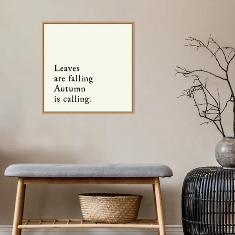 Leaves Are Falling Poem Framed Wall Art