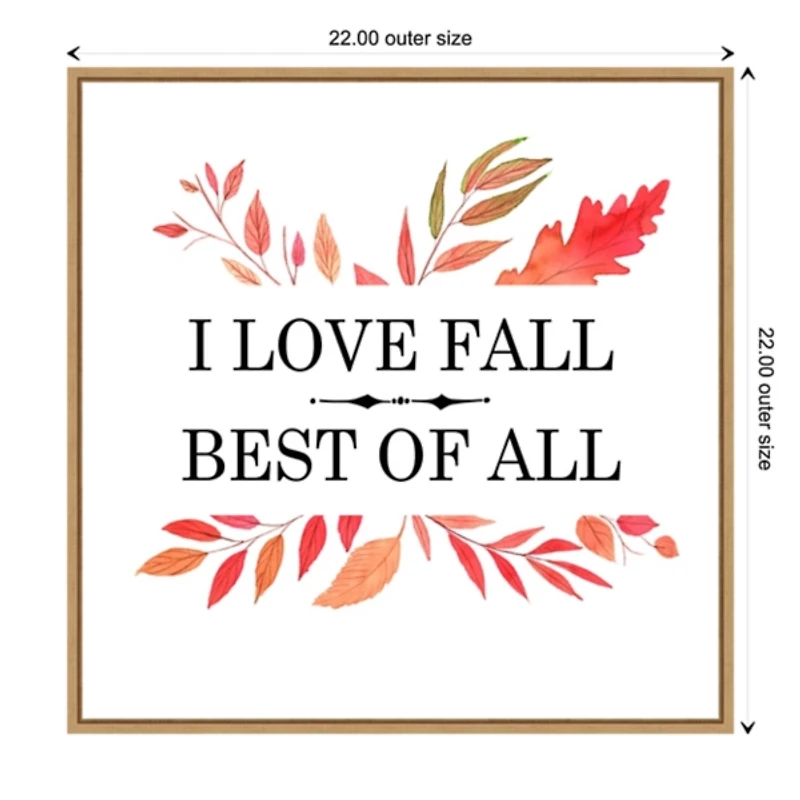 I Love Fall Best Leaves Framed Wall Art