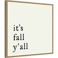 It's Fall Ya'll Poem Framed Wall Art