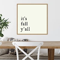 It's Fall Ya'll Poem Framed Wall Art